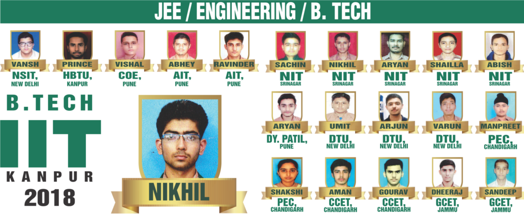 JEE / ENGINEERING / B.TECH SELECTIONS 2018-19 - SP Smart School Jammu