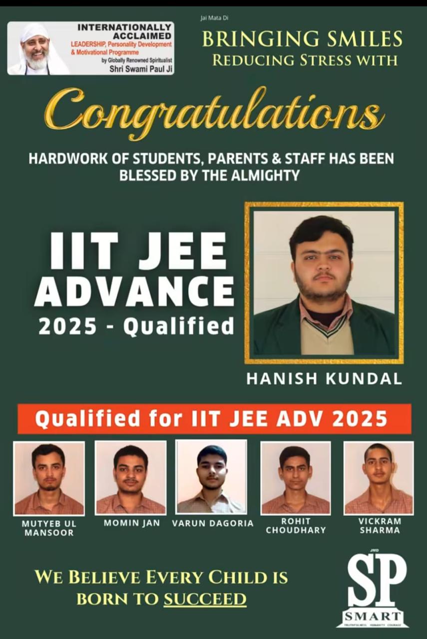 IIT JEE Advanced Qualified Students Poster