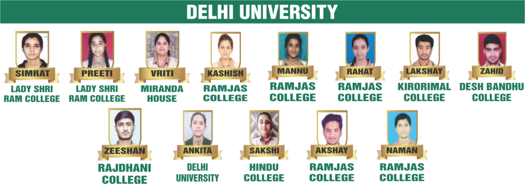 SELECTIONS IN UNIVERSITY OF DELHI 2019